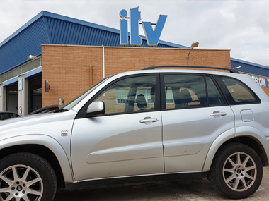 Toyota Rav 4 below ITV sign